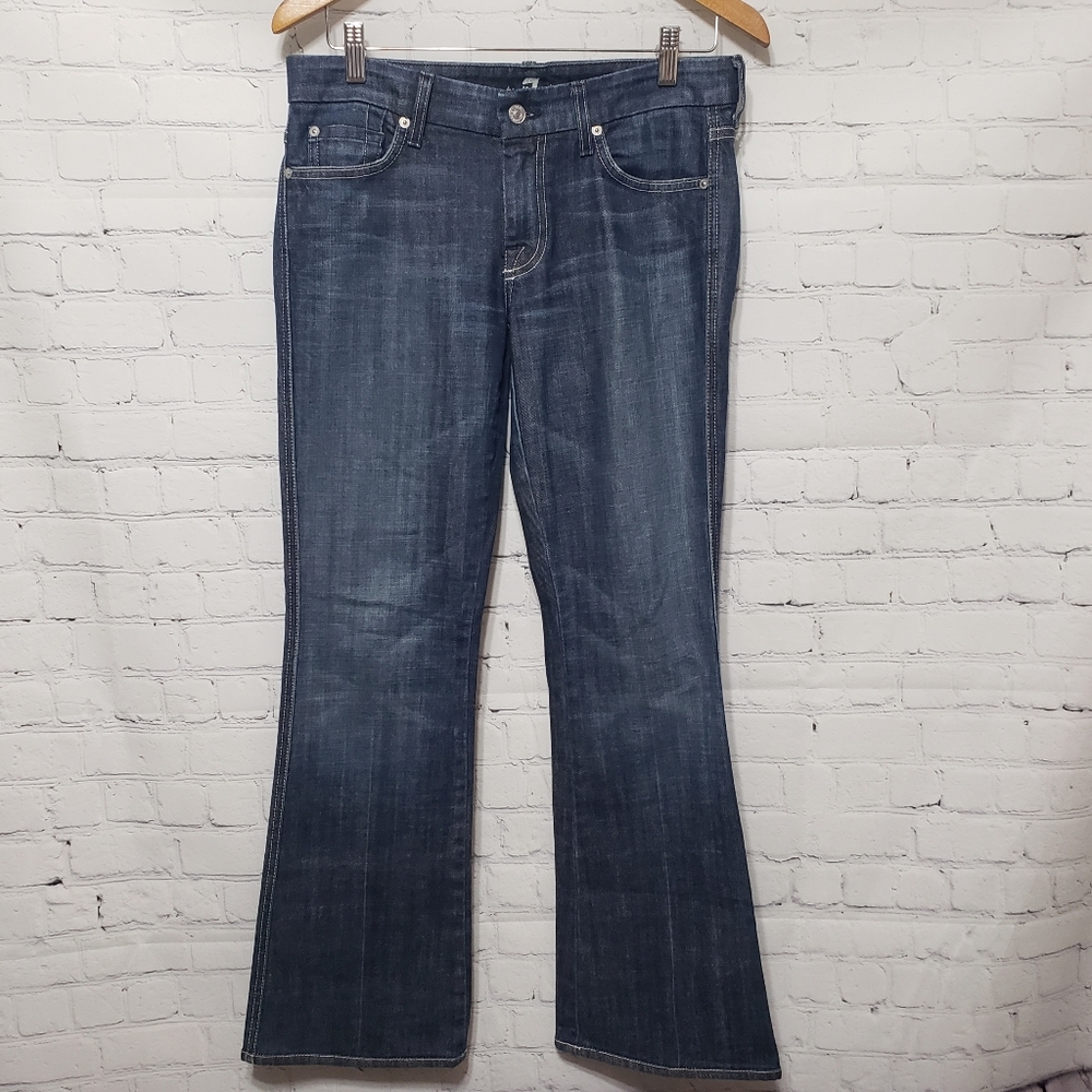 7FAM Sz 28 Vintage "A" Pocket Boot Cut Jeans - Picture 1 of 16